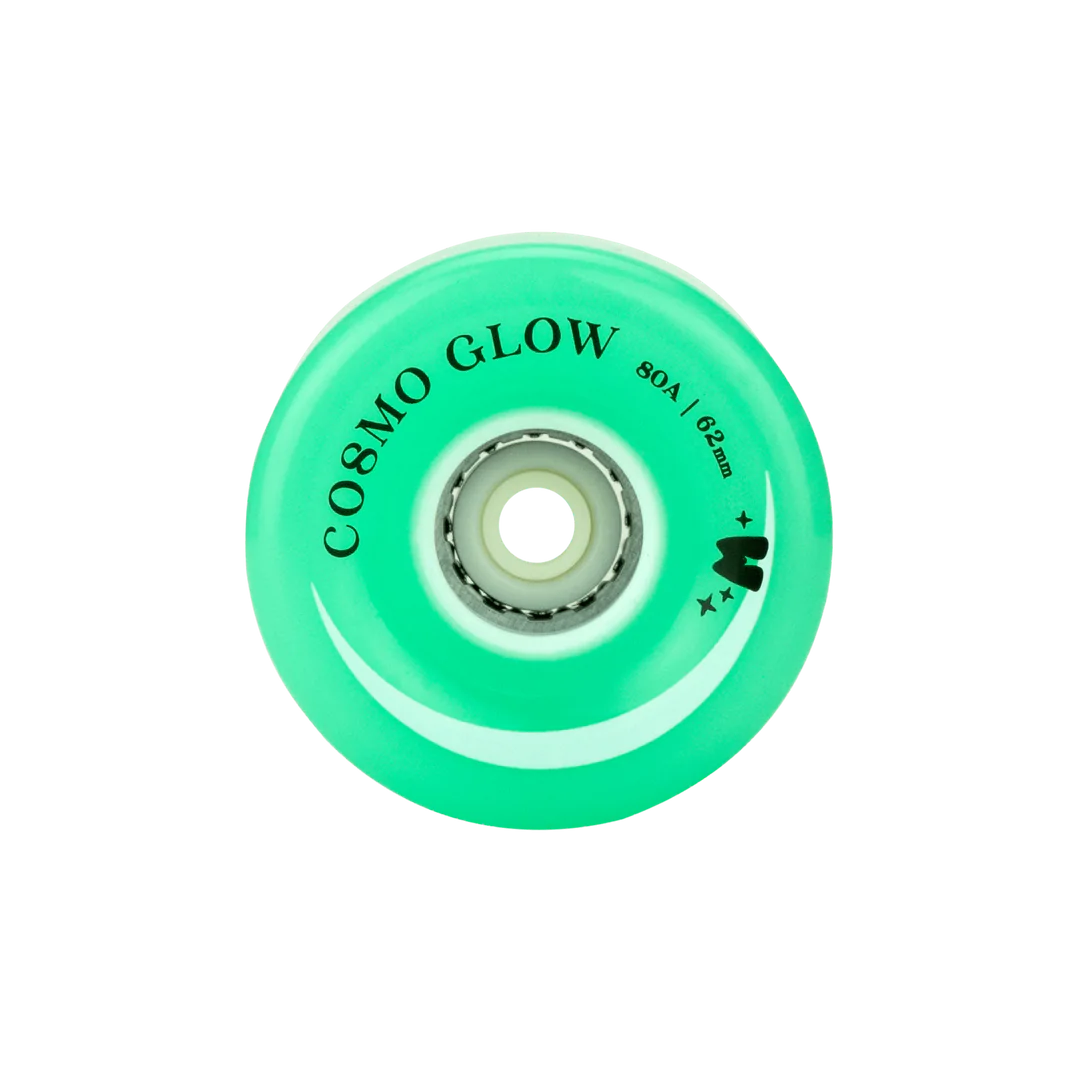Moxi Cosmo Glow 80A 62mm (Set of 4) Galaxy Green Light Up Roller Skate Wheels
