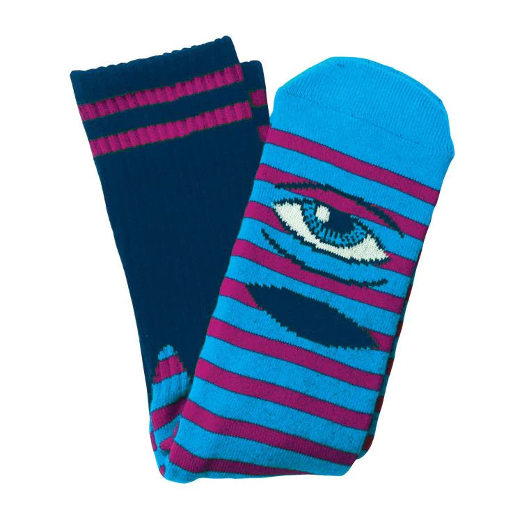 Toy Machine Sect Eye Stripe Navy / Purple Socks