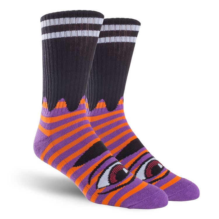 Toy Machine Sect Eye Stripe Purple/Orange Socks