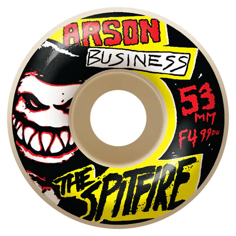 Spitfire F4 99a Classic Arson Business 53mm Natural Wheels