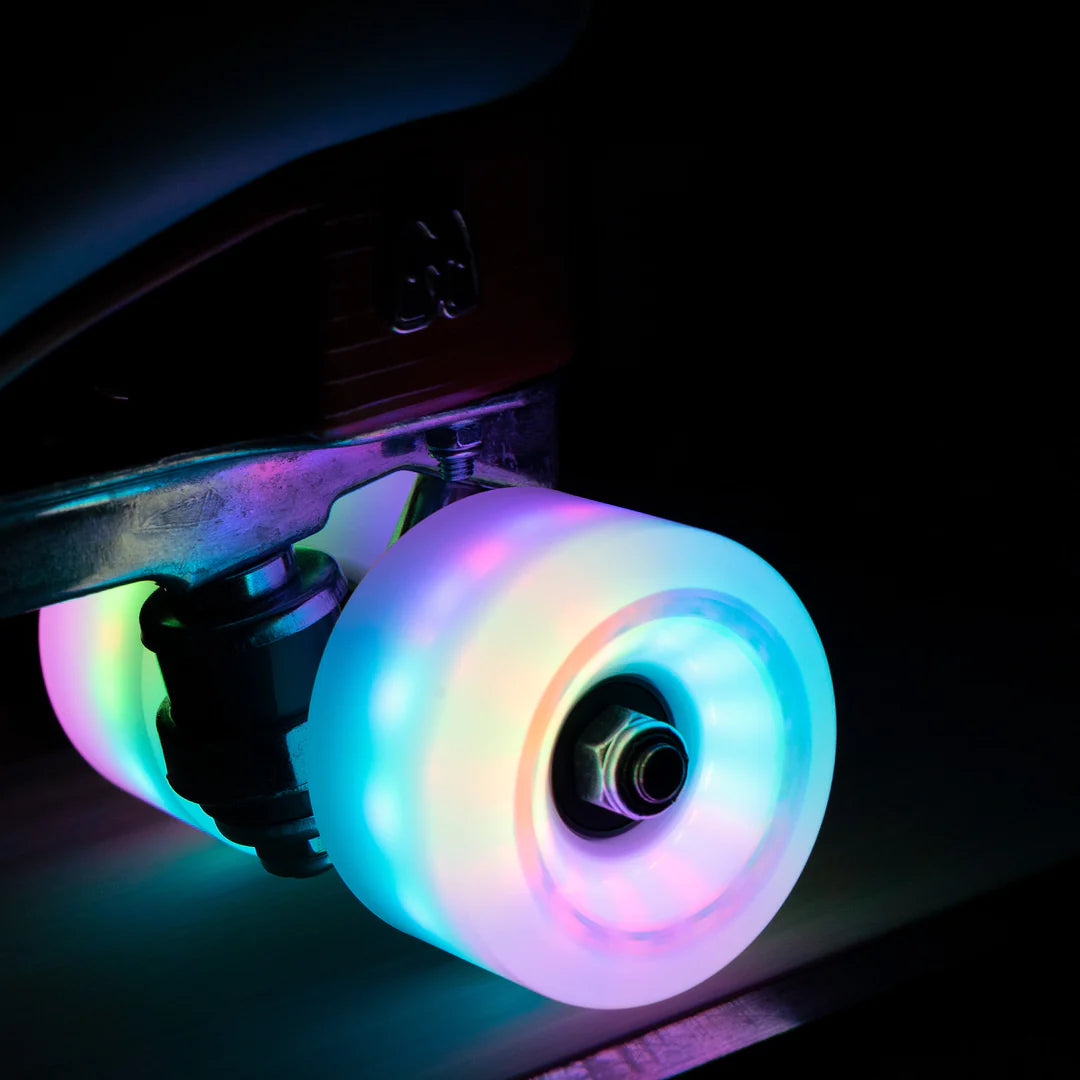 Moxi Cosmo Glow 80A 62mm (Set of 4) White Rain Glow Light Up Roller Skate Wheels